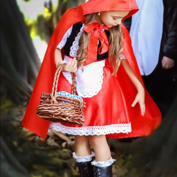 Little Red Ridding Hood & Big Bad Wolf Siblings Costumes - Picture 4 of 16